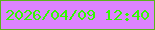 文字の大きさ：3、枠の色：5ab519、背景の色：dd83fe、文字の色：32fa00 無料ブログパーツのブログ時計