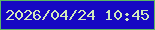 文字の大きさ：3、枠の色：5ab764、背景の色：1607c3、文字の色：d2e8bc 無料ブログパーツのブログ時計