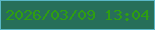 文字の大きさ：4、枠の色：5ab7c7、背景の色：276f59、文字の色：2e9e11 無料ブログパーツのブログ時計