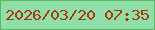 文字の大きさ：5、枠の色：5ab95c、背景の色：90dfaa、文字の色：a8390b 無料ブログパーツのブログ時計
