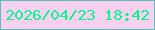 文字の大きさ：5、枠の色：5abfb8、背景の色：f8d1f1、文字の色：05f68f 無料ブログパーツのブログ時計