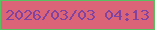 文字の大きさ：4、枠の色：5ac163、背景の色：db6479、文字の色：80439f 無料ブログパーツのブログ時計