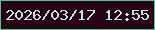 文字の大きさ：4、枠の色：5ac48f、背景の色：260416、文字の色：cae4e3 無料ブログパーツのブログ時計