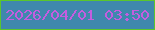 文字の大きさ：5、枠の色：5ac62d、背景の色：3f88ad、文字の色：c45ddf 無料ブログパーツのブログ時計