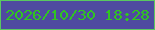 文字の大きさ：3、枠の色：5ac860、背景の色：4f4aa0、文字の色：30c521 無料ブログパーツのブログ時計