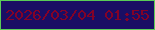 文字の大きさ：1、枠の色：5acc57、背景の色：1a0e64、文字の色：840227 無料ブログパーツのブログ時計