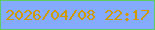 文字の大きさ：5、枠の色：5acd65、背景の色：84abfe、文字の色：ce9902 無料ブログパーツのブログ時計