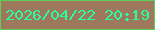 文字の大きさ：5、枠の色：5acf57、背景の色：9e785d、文字の色：29ff9f 無料ブログパーツのブログ時計