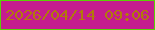 文字の大きさ：2、枠の色：5ad005、背景の色：c51c8e、文字の色：b17a0b 無料ブログパーツのブログ時計