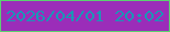 文字の大きさ：1、枠の色：5ad171、背景の色：9b2db9、文字の色：1a96b6 無料ブログパーツのブログ時計