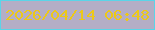 文字の大きさ：4、枠の色：5ad5e8、背景の色：b4aec6、文字の色：ecc819 無料ブログパーツのブログ時計