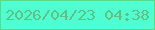 文字の大きさ：5、枠の色：5ad988、背景の色：4ffed1、文字の色：62c182 無料ブログパーツのブログ時計