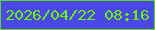 文字の大きさ：3、枠の色：5adb18、背景の色：4a47eb、文字の色：68f309 無料ブログパーツのブログ時計