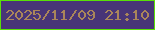 文字の大きさ：3、枠の色：5ae007、背景の色：483577、文字の色：aa865a 無料ブログパーツのブログ時計