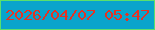 文字の大きさ：3、枠の色：5ae06d、背景の色：09a4cc、文字の色：e43323 無料ブログパーツのブログ時計