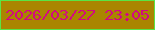 文字の大きさ：5、枠の色：5ae445、背景の色：aa8500、文字の色：d30981 無料ブログパーツのブログ時計