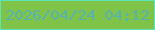 文字の大きさ：3、枠の色：5ae4b7、背景の色：7fc448、文字の色：58b2ad 無料ブログパーツのブログ時計