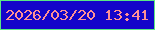 文字の大きさ：3、枠の色：5ae783、背景の色：1404ca、文字の色：ff9094 無料ブログパーツのブログ時計