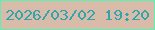 文字の大きさ：4、枠の色：5af1b3、背景の色：d8bca9、文字の色：31a5ab 無料ブログパーツのブログ時計