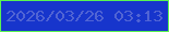 文字の大きさ：1、枠の色：5af351、背景の色：1735cc、文字の色：5064d4 無料ブログパーツのブログ時計