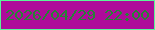 文字の大きさ：5、枠の色：5af598、背景の色：ae0b9a、文字の色：278236 無料ブログパーツのブログ時計