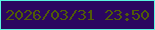 文字の大きさ：5、枠の色：5af5e1、背景の色：2b0760、文字の色：505c06 無料ブログパーツのブログ時計
