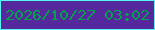 文字の大きさ：1、枠の色：5af5f1、背景の色：55289e、文字の色：00a24d 無料ブログパーツのブログ時計