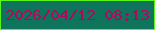 文字の大きさ：2、枠の色：5af615、背景の色：0f745c、文字の色：b1085e 無料ブログパーツのブログ時計