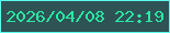 文字の大きさ：4、枠の色：5afbea、背景の色：2f5255、文字の色：29e9a4 無料ブログパーツのブログ時計