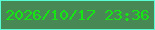 文字の大きさ：4、枠の色：5afcd5、背景の色：488854、文字の色：16e714 無料ブログパーツのブログ時計