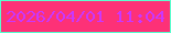 文字の大きさ：5、枠の色：5afdce、背景の色：fd3177、文字の色：ca37fd 無料ブログパーツのブログ時計