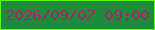 文字の大きさ：4、枠の色：5afe15、背景の色：1d8b3c、文字の色：a8236b 無料ブログパーツのブログ時計
