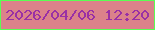 文字の大きさ：4、枠の色：5afe53、背景の色：db828a、文字の色：9930a5 無料ブログパーツのブログ時計