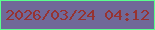 文字の大きさ：1、枠の色：5aff8e、背景の色：706998、文字の色：963332 無料ブログパーツのブログ時計