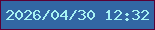 文字の大きさ：2、枠の色：5b0034、背景の色：3267a4、文字の色：a7f3f4 無料ブログパーツのブログ時計
