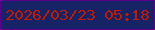 文字の大きさ：4、枠の色：5b008a、背景の色：172367、文字の色：c21a01 無料ブログパーツのブログ時計