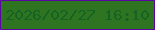 文字の大きさ：5、枠の色：5b06a0、背景の色：2f7420、文字の色：136325 無料ブログパーツのブログ時計