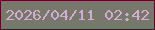 文字の大きさ：2、枠の色：5b072c、背景の色：77776c、文字の色：d0aed2 無料ブログパーツのブログ時計