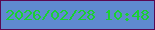 文字の大きさ：1、枠の色：5b0851、背景の色：5f8acf、文字の色：19d132 無料ブログパーツのブログ時計