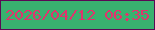 文字の大きさ：3、枠の色：5b0854、背景の色：39b16f、文字の色：e1336d 無料ブログパーツのブログ時計