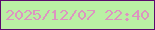 文字の大きさ：4、枠の色：5b0a6d、背景の色：baf0a4、文字の色：dd94c1 無料ブログパーツのブログ時計