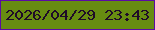 文字の大きさ：3、枠の色：5b0ba3、背景の色：678c11、文字の色：1f0b28 無料ブログパーツのブログ時計