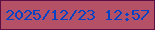 文字の大きさ：1、枠の色：5b0e43、背景の色：b55167、文字の色：0442c4 無料ブログパーツのブログ時計