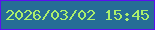 文字の大きさ：5、枠の色：5b10ef、背景の色：266d96、文字の色：abef6c 無料ブログパーツのブログ時計