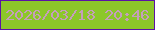 文字の大きさ：1、枠の色：5b13a5、背景の色：8cc729、文字の色：c59ebb 無料ブログパーツのブログ時計