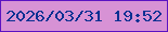 文字の大きさ：1、枠の色：5b13c2、背景の色：d792d5、文字の色：093092 無料ブログパーツのブログ時計