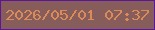 文字の大きさ：4、枠の色：5b179a、背景の色：875d5b、文字の色：db8b59 無料ブログパーツのブログ時計