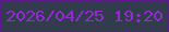 文字の大きさ：1、枠の色：5b198b、背景の色：333c4c、文字の色：9529d4 無料ブログパーツのブログ時計