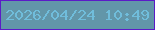 文字の大きさ：1、枠の色：5b1bc7、背景の色：6296a9、文字の色：70bddb 無料ブログパーツのブログ時計