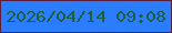 文字の大きさ：4、枠の色：5b1d38、背景の色：297dfe、文字の色：1f5e38 無料ブログパーツのブログ時計